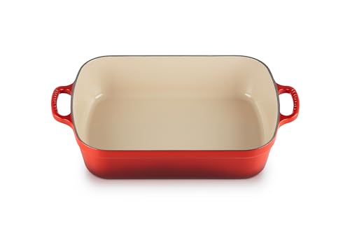 Le Creuset Enameled Cast Iron Signature Rectangular Roaster, 5.25 Qt., Cerise