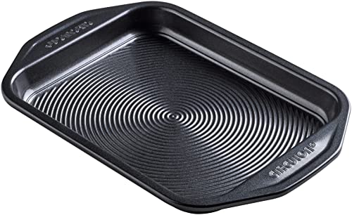 Circulon Ultimum Small Baking Tray Non Stick - Small Oven Tray, Durable Carbon Steel, Freezer & Dishwasher Safe Bakeware, Black, 29.2 X 19.8 X 2.5Cm