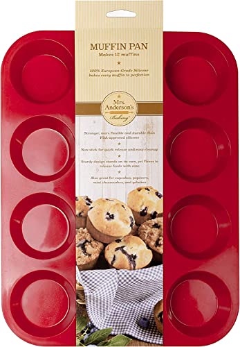 Mrs. Anderson’s Baking Silicone 12-Cup Muffin Pan Baking Mold