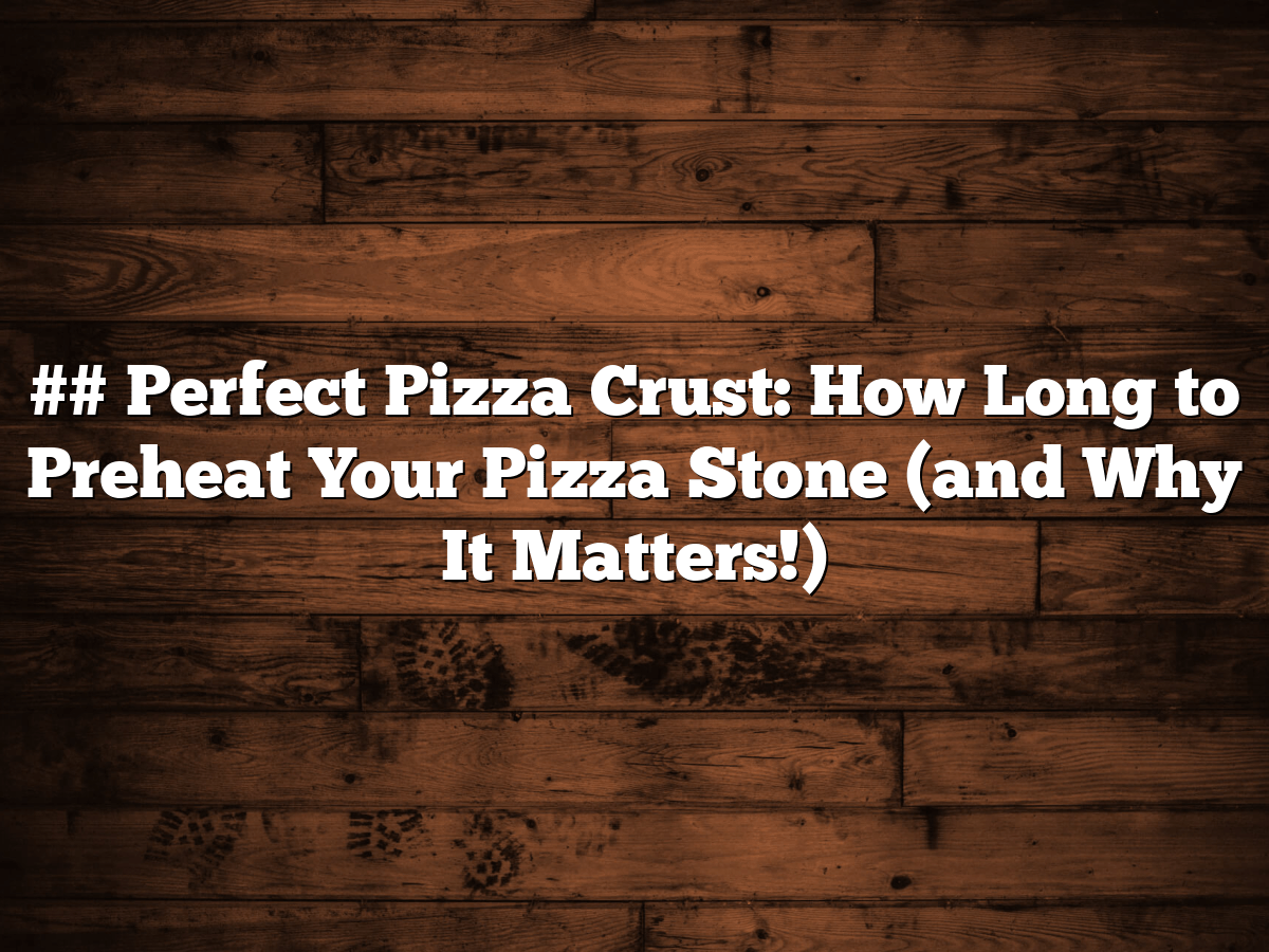 Perfect Pizza Crust How Long To Preheat Your Pizza Stone (and Why It