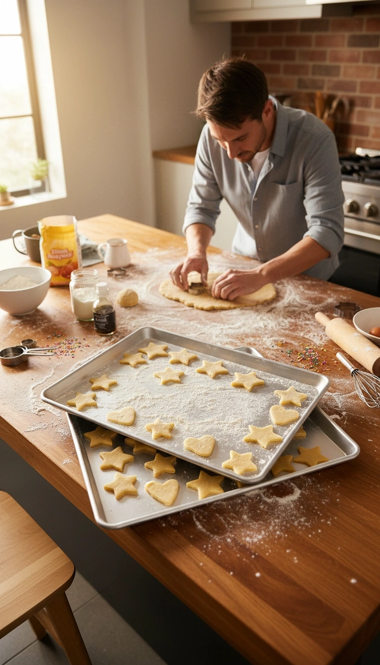 Testing Setup Photo Showing The Umite Chef Baking Sheet In A Hot Oven Alongside A Digital Oven Thermometer