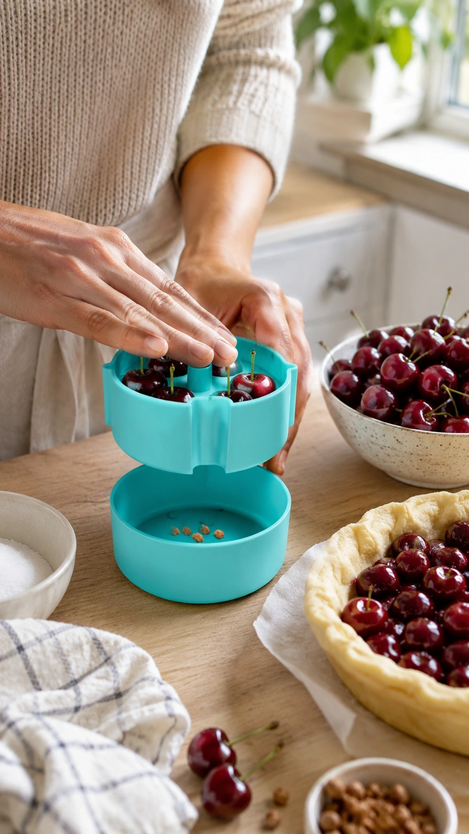 Testing The 6 Cherry Pitter With Bing And Rainier Cherries