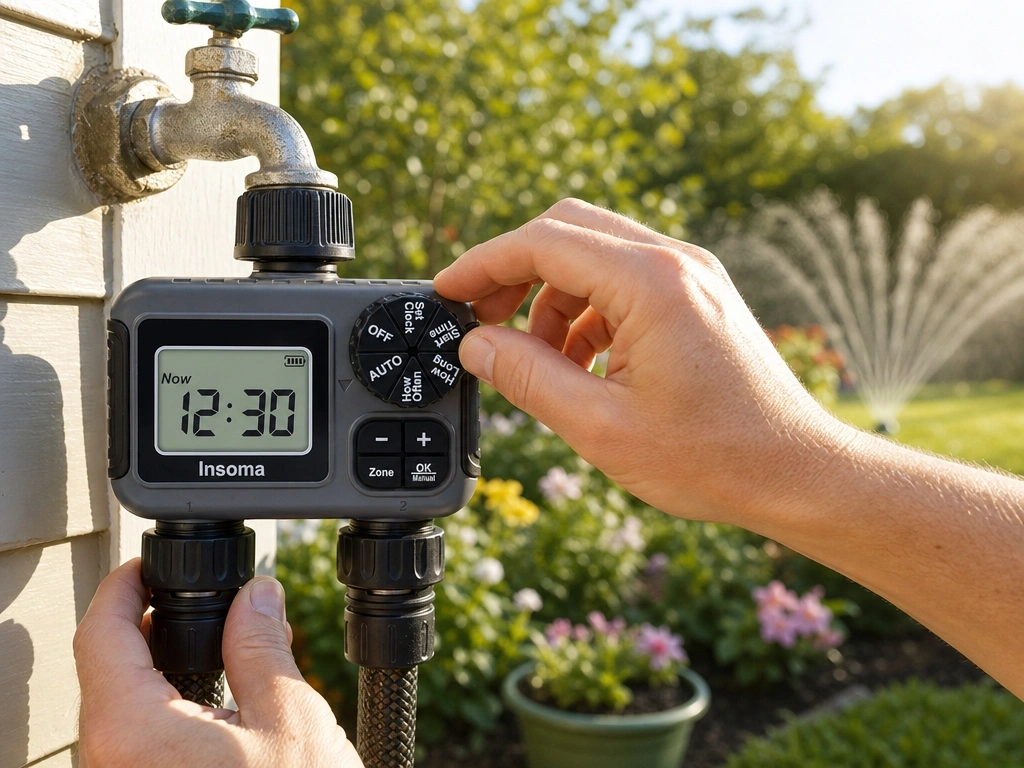 Insoma 2-Zone Sprinkler Timer Field Test Setup