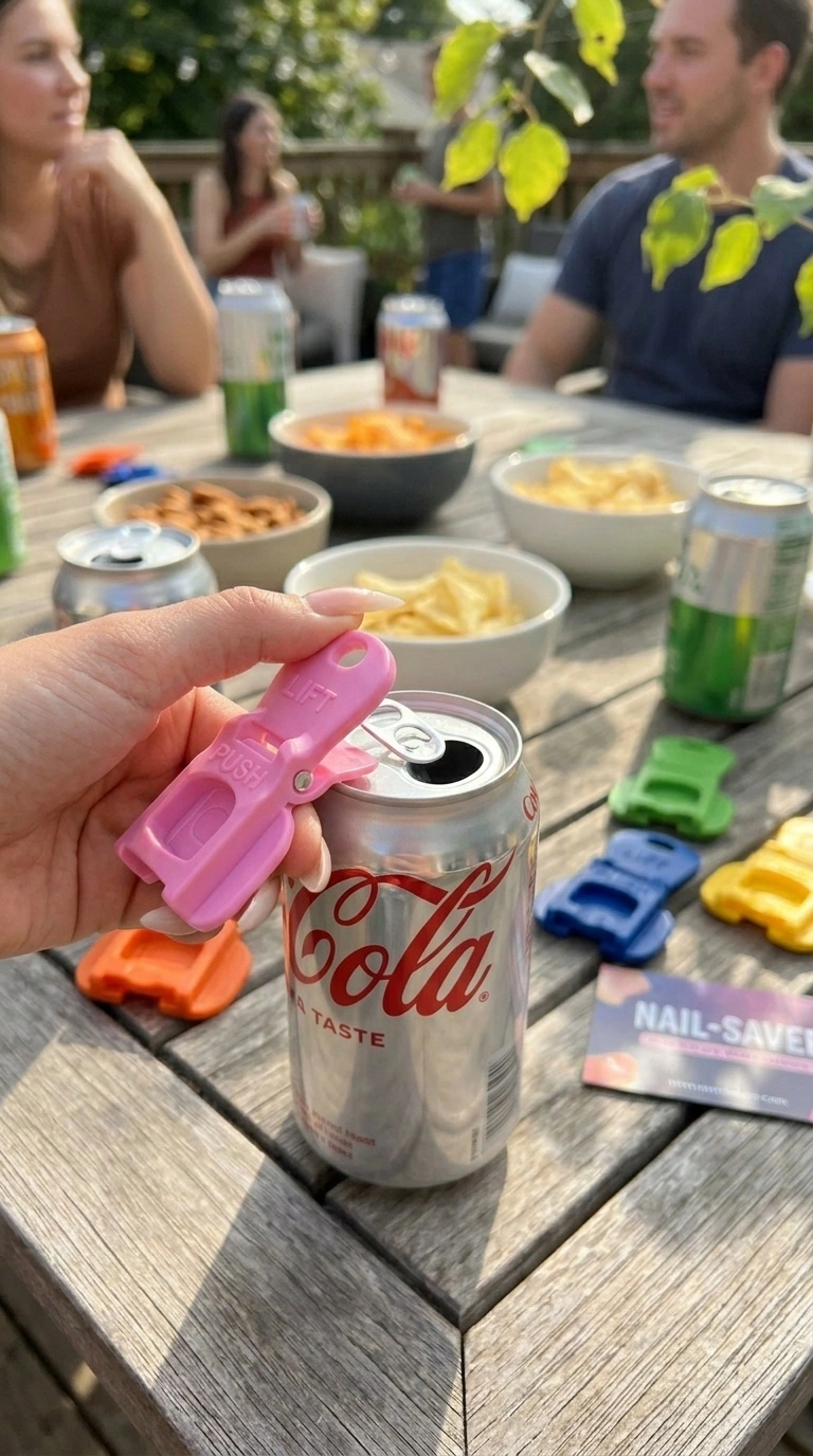 Nail-Saver Soda Can Opener &Amp; Drink Protector