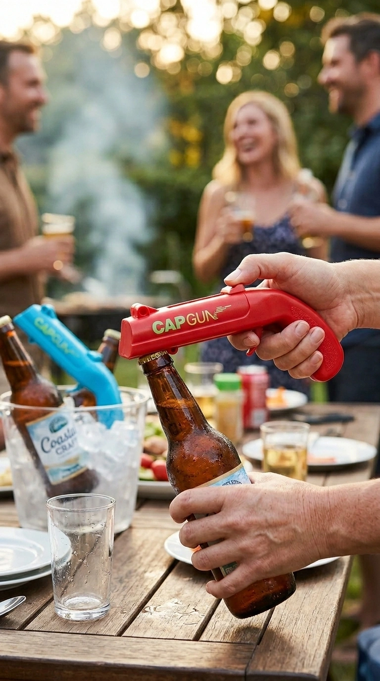 Oysir Bottle Opener Cap Gun Testing Methodology With Tape Measure