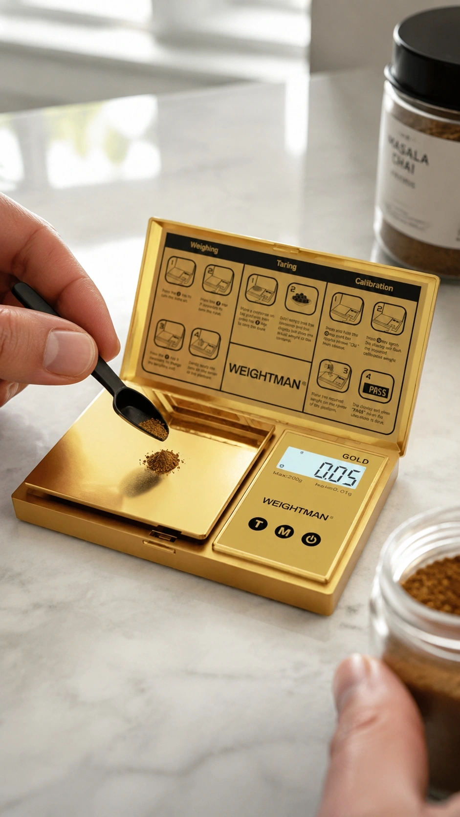 Testing Setup Showing The Weightman Scale Measuring A Verified Calibration Weight With The Lcd Clearly Displaying The Result