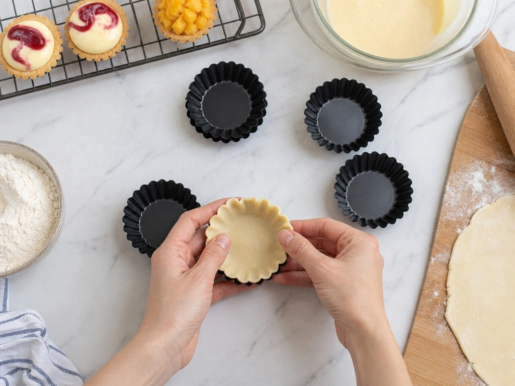 Yamteck Mini Quiche Pans Testing Setup In Home Kitchen