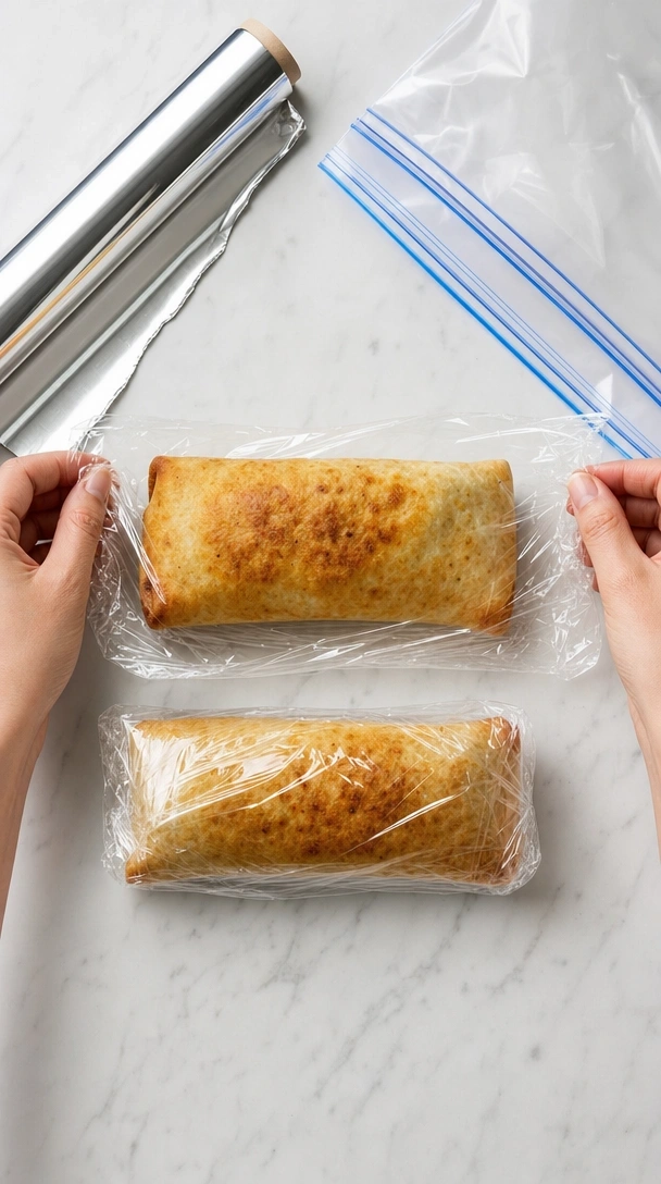 Juicy shredded chicken chimichanga filling with Monterey Jack cheese and green chilies in a white ceramic bowl.