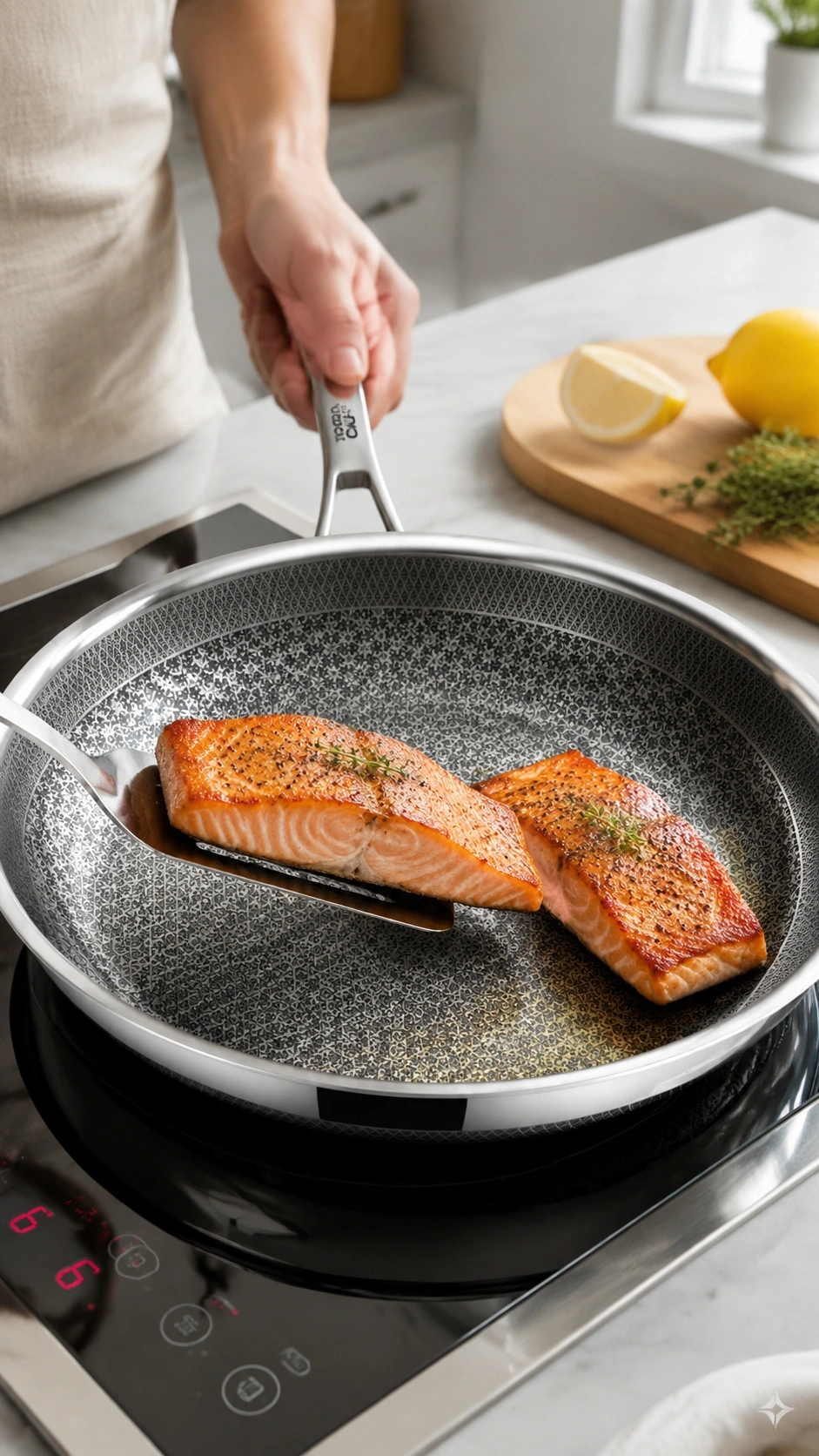Yonida hybrid frying pan tested in kitchen