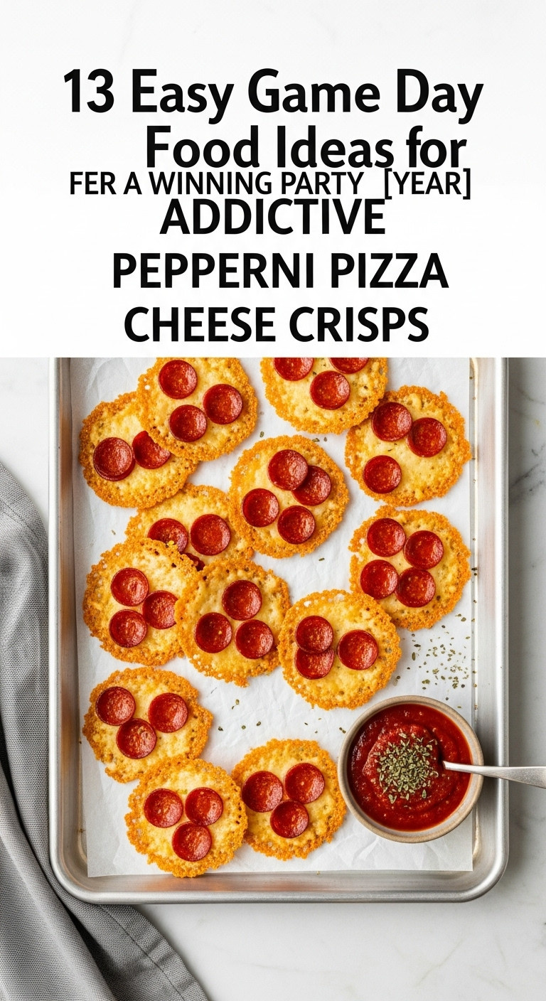 Addictive Pepperoni Pizza Cheese Crisps On Parchment Paper With Marinara Sauce And Oregano On A Baking Sheet