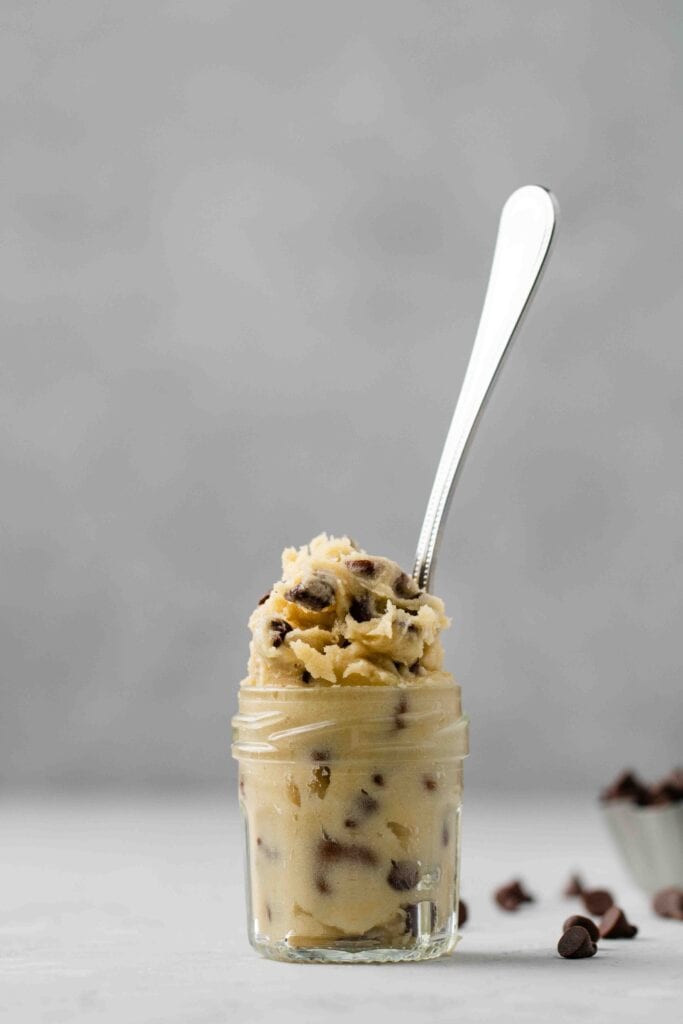 Edible Cookie Dough In A Small Bowl