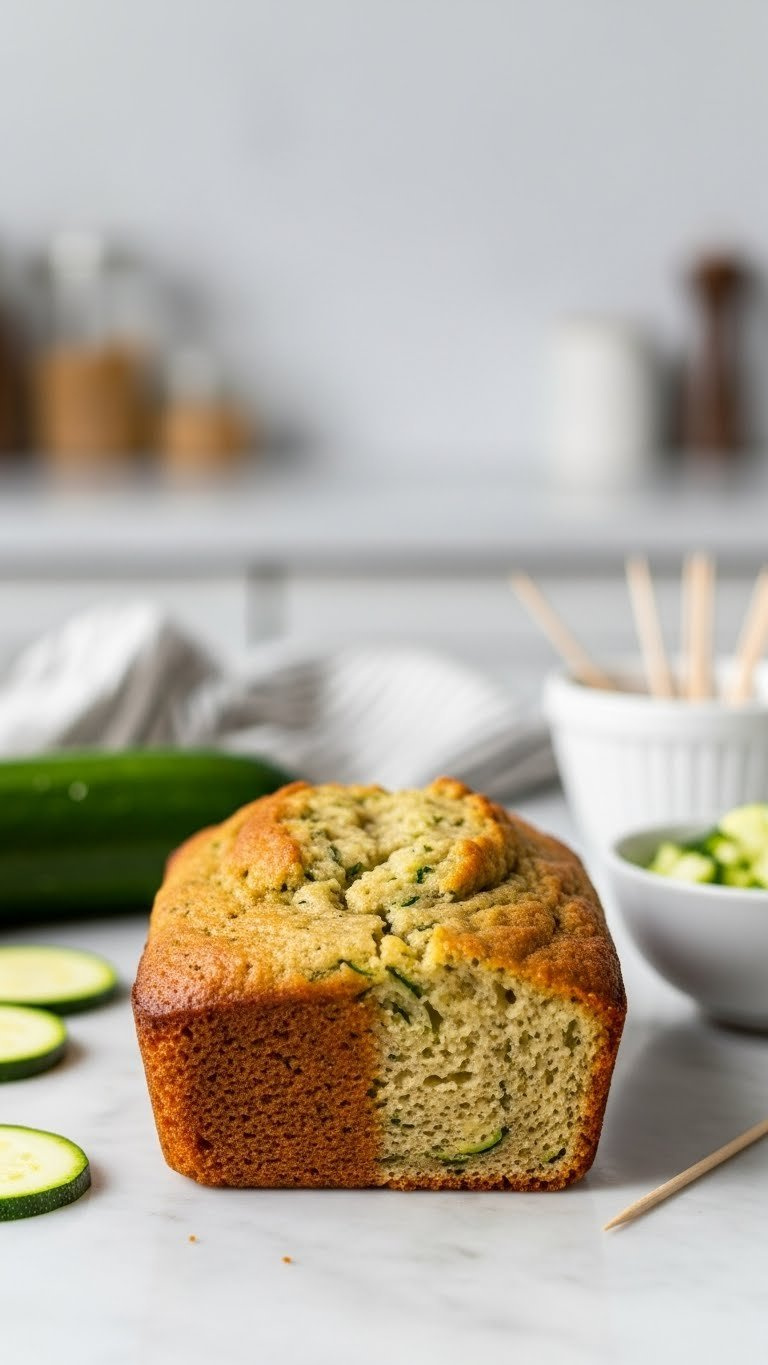 Comparison Of Perfectly Baked Versus Underbaked Zucchini Bread Mini Loaf Showing Texture Differences