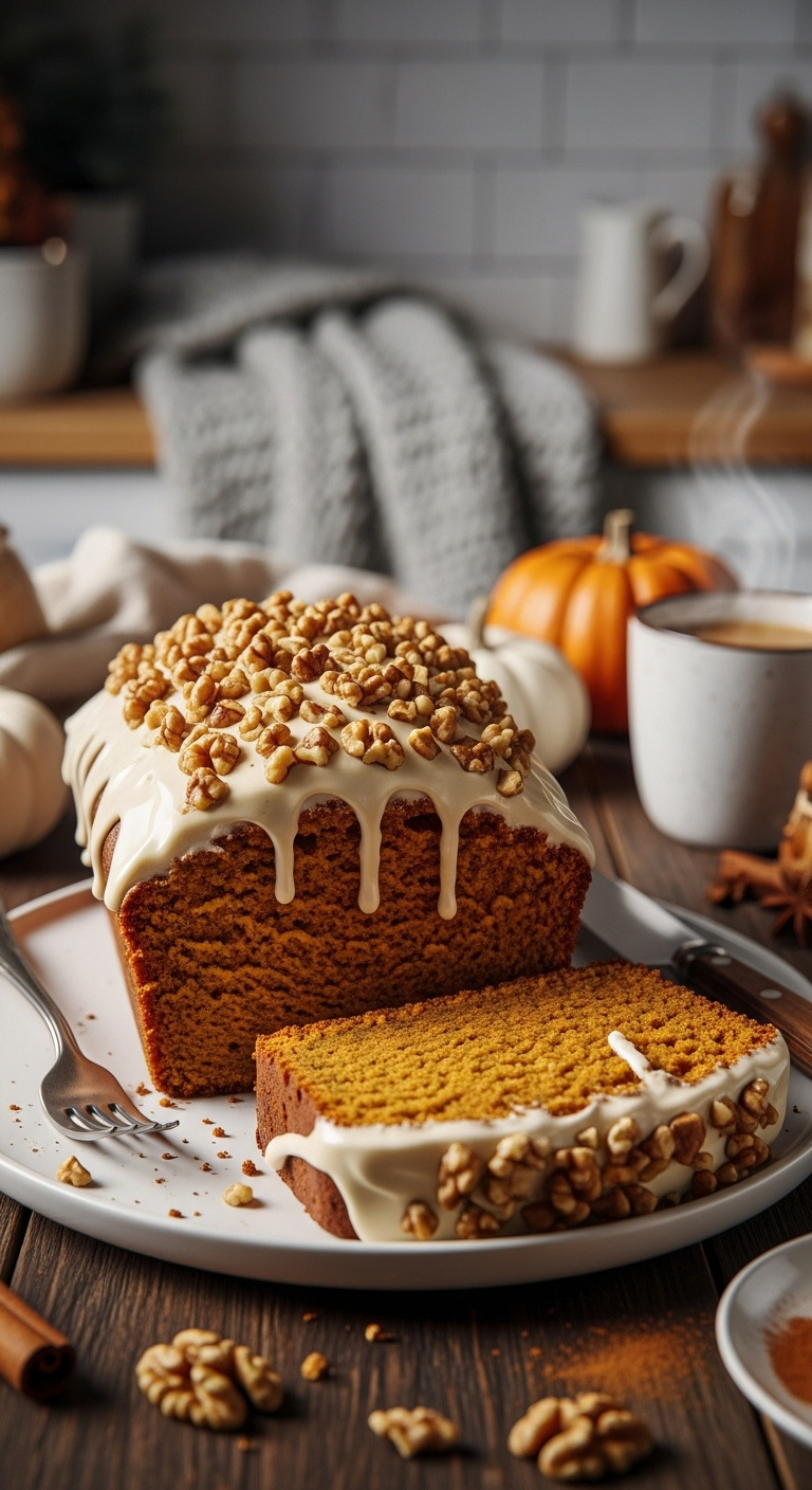 Cozy Fall Baking Recipes With Pumpkin Spice Loaf Cake And Title Text