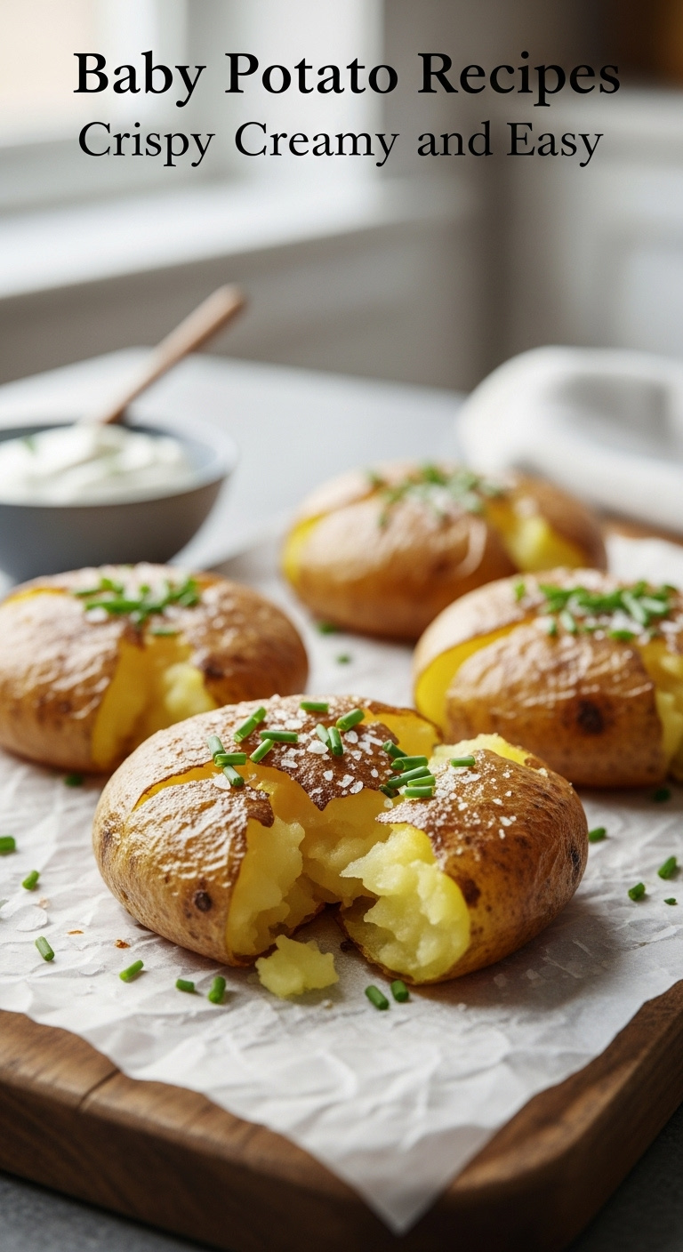 Crispy Smashed Potatoes With Chives And Sea Salt On Parchment Paper With Dipping Sauce