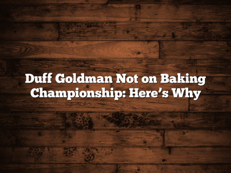 Duff Goldman Not On Baking Championship: Here’s Why