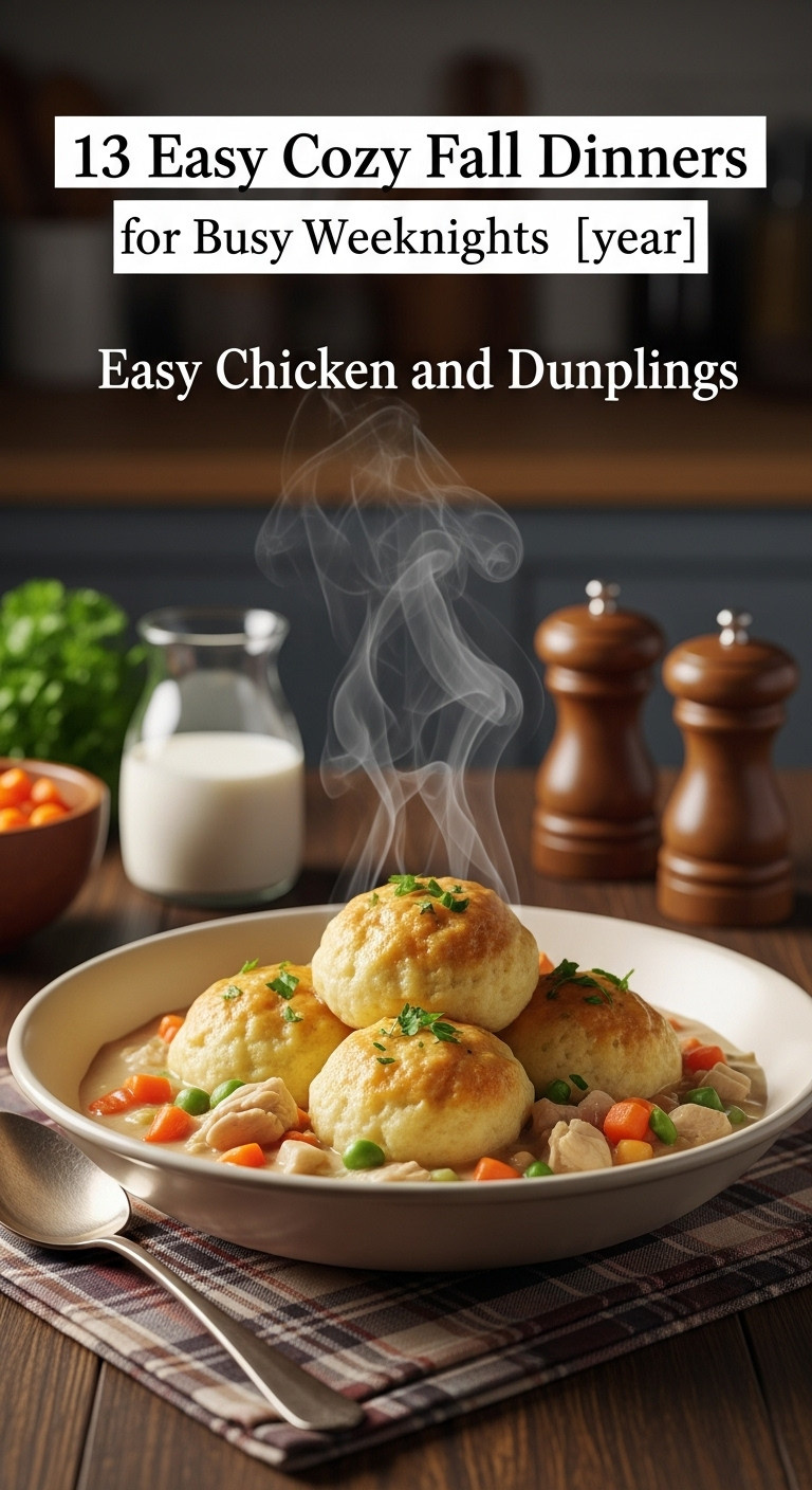 Easy Chicken And Dumplings With Creamy Stew And Fluffy Golden Dumplings Topped With Parsley In A Cozy Bowl