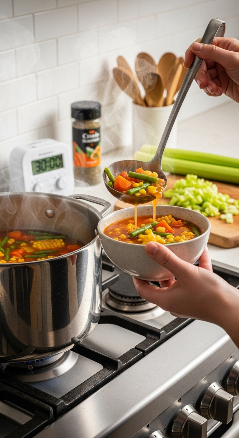 Easy Vegetable Soup For Busy Weeknights With Recipe Title