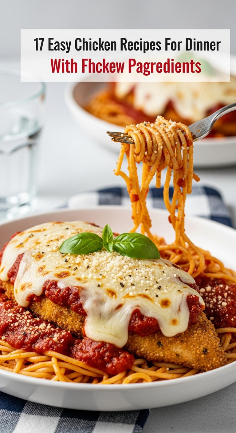 Four Ingredient Chicken Parmesan With Crispy Breading Melted Mozzarella Marinara Sauce And Spaghetti