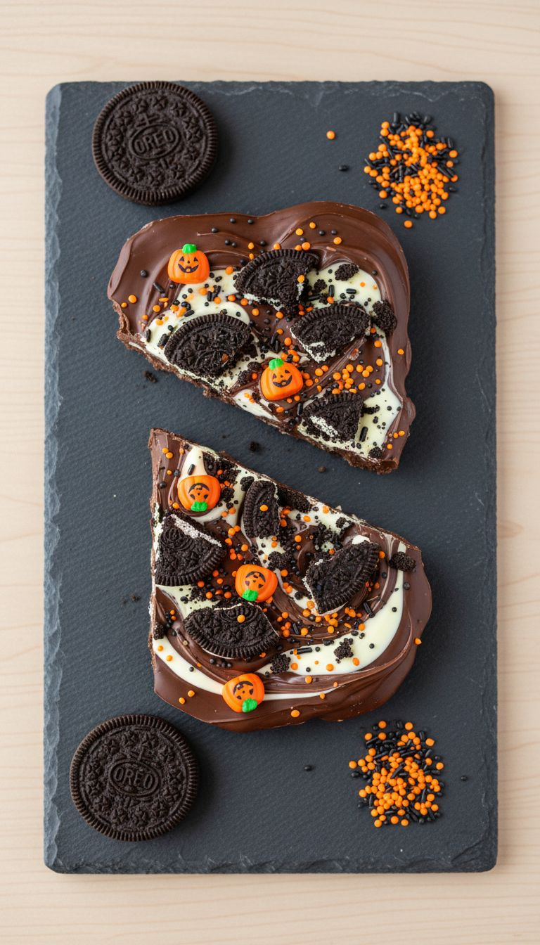 Ghostly Banana Pops: Frozen, White Chocolate-Dipped Halves With Chocolate Chip Faces On Sticks. A Fun Halloween Treat.