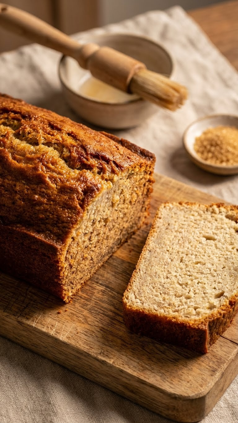 Golden Brown Baked Item Contrasting Pale Slice, Demonstrating Maillard Reaction In Applesauce Baking.