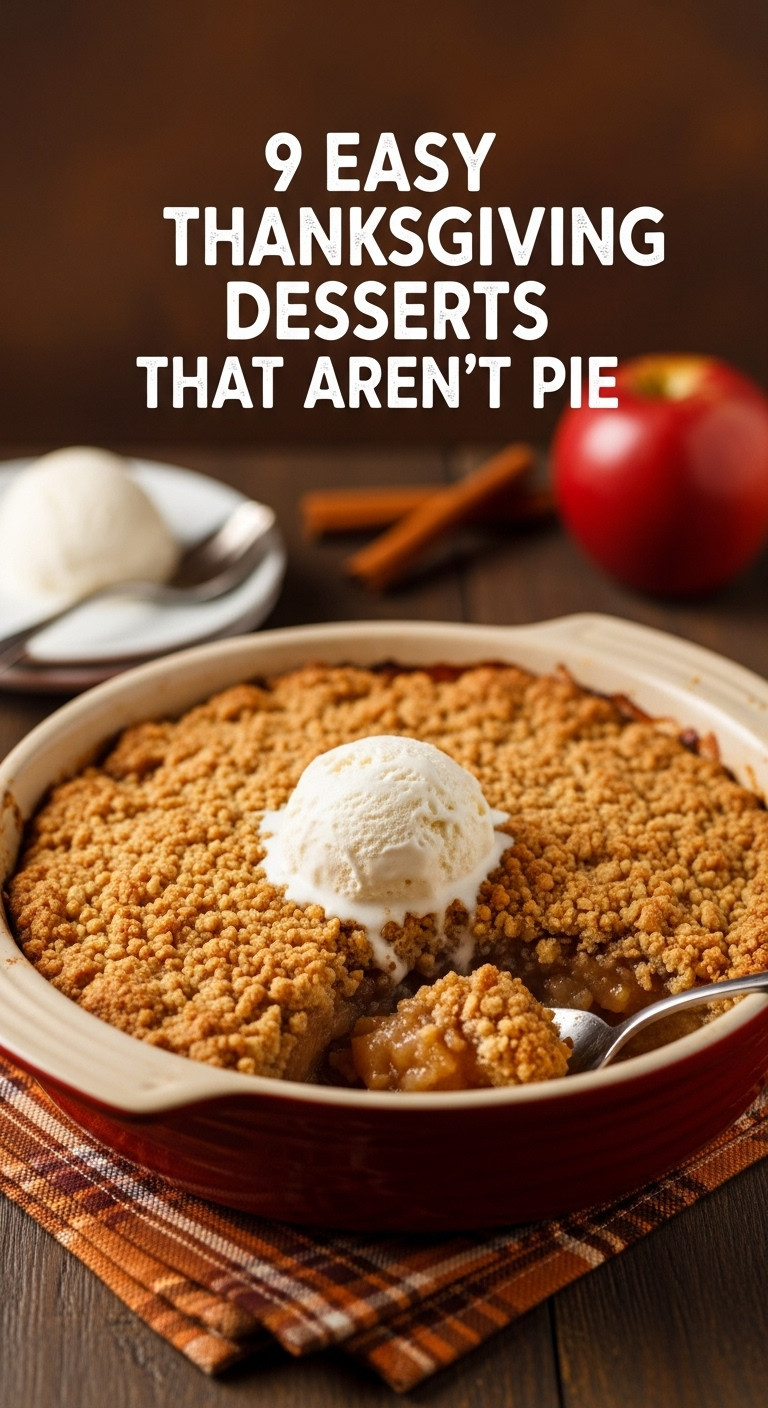 Golden-Brown Bubbling Apple Crisp With Melting Vanilla Ice Cream In A Rustic Ceramic Baking Dish On A Plaid Napkin
