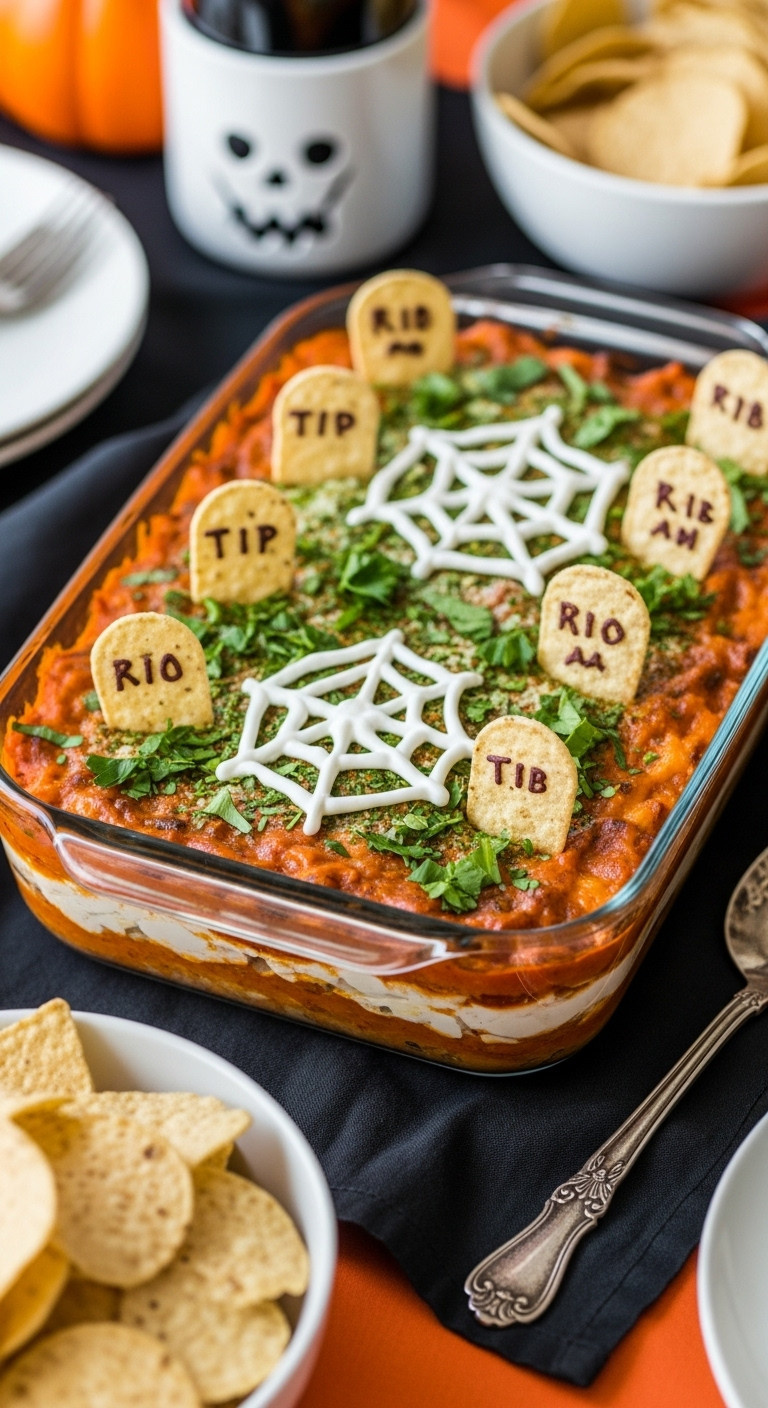 Halloweengraveyardtacodippartyfood