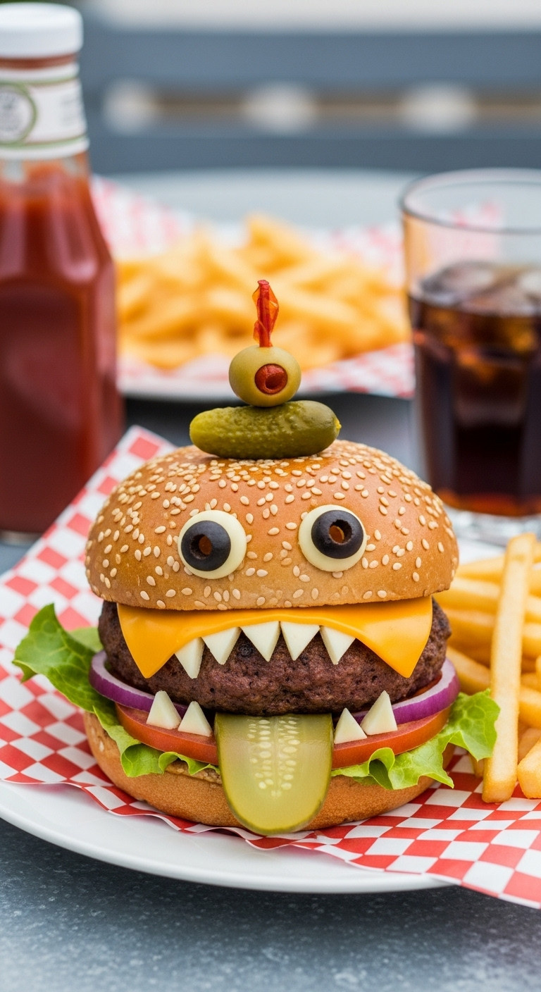 Halloweenmonsterburgerrecipepinterest