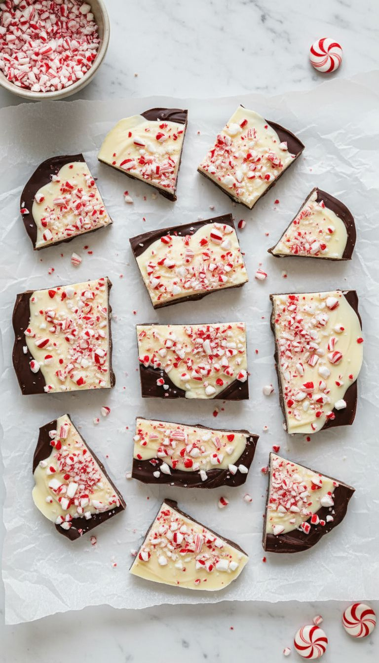 Homemade Chocolate Peppermint Patties: Glossy, Creamy Filling, One Broken On Dark Slate.