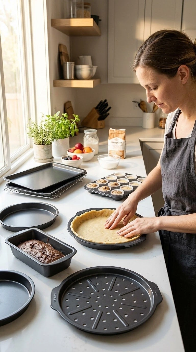 Hongbake Bakeware Set Straight Out Of The Oven With Perfectly Baked Cookies