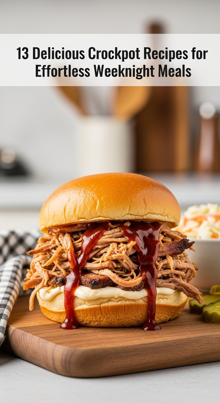 Hyperrealistic Bbq Pulled Pork Sandwich On Brioche Bun With Coleslaw And Pickles Perfect For Crockpot Weeknight Meals