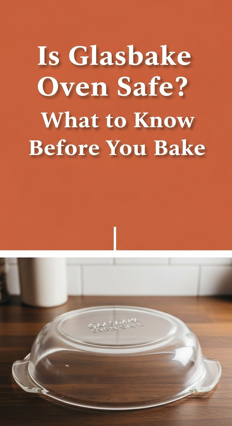 A White Glasbake Casserole Dish With The Text 'Is Glasbake Oven Safe' Overlayed, Ready For The Oven.