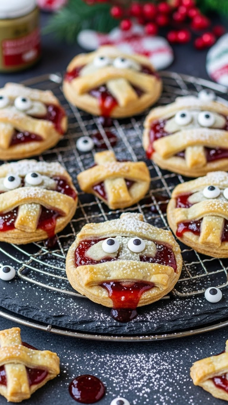 Mummy Hand Pies On Cooling Rack