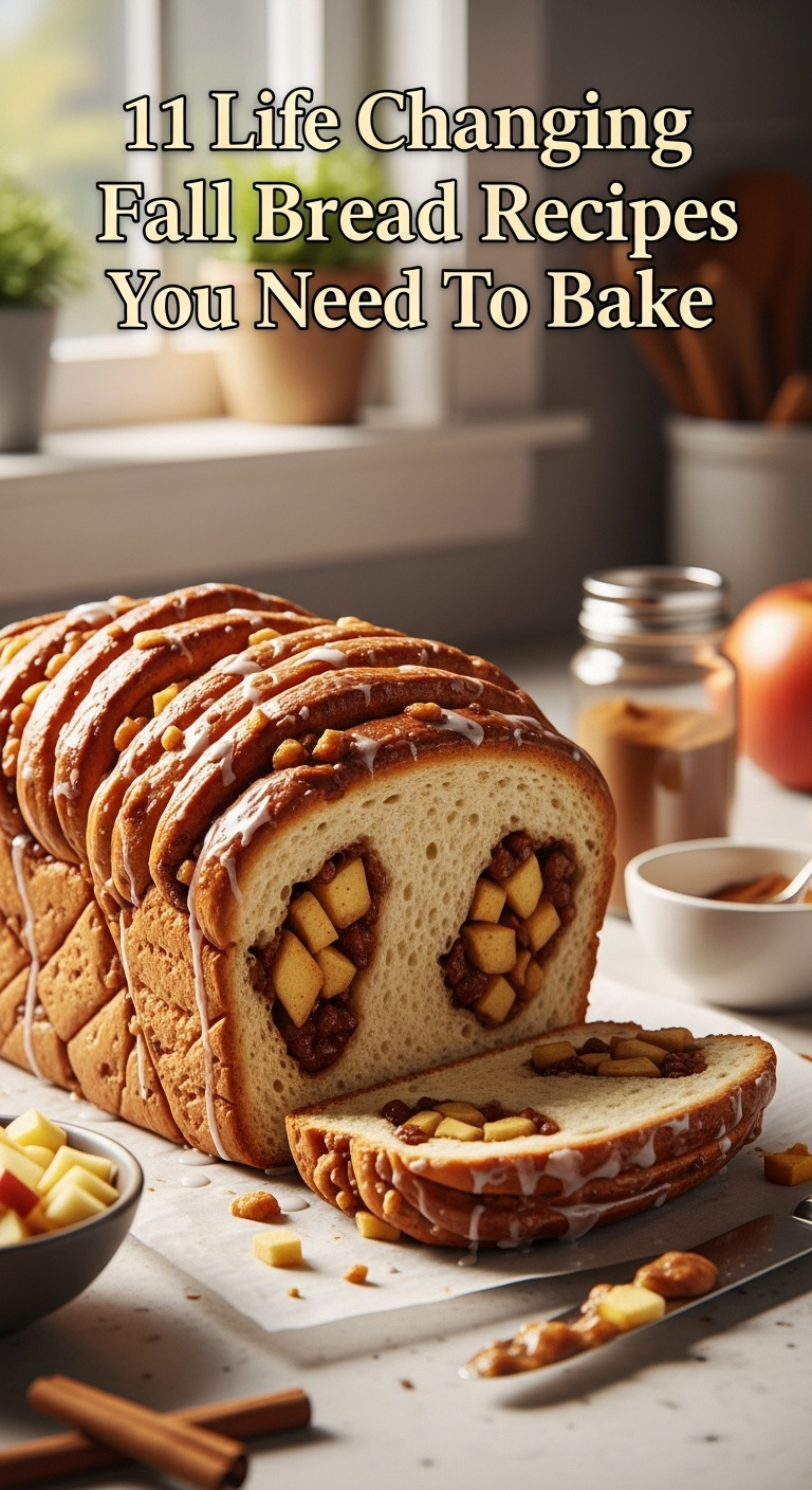 Photorealistic Apple Cinnamon Pull-Apart Bread In Loaf Pan Gooey Filling Light Glaze Bright Morning Sunlight Kitchen Counter Vertical Portrait