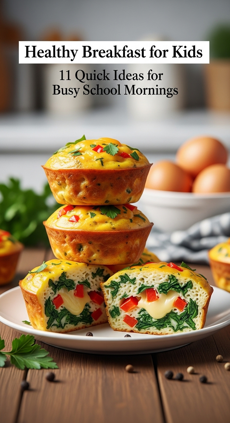 Protein-Packed Egg Muffins With Spinach Bell Pepper And Cheese On A Rustic Wood Table With Parsley And Peppercorns