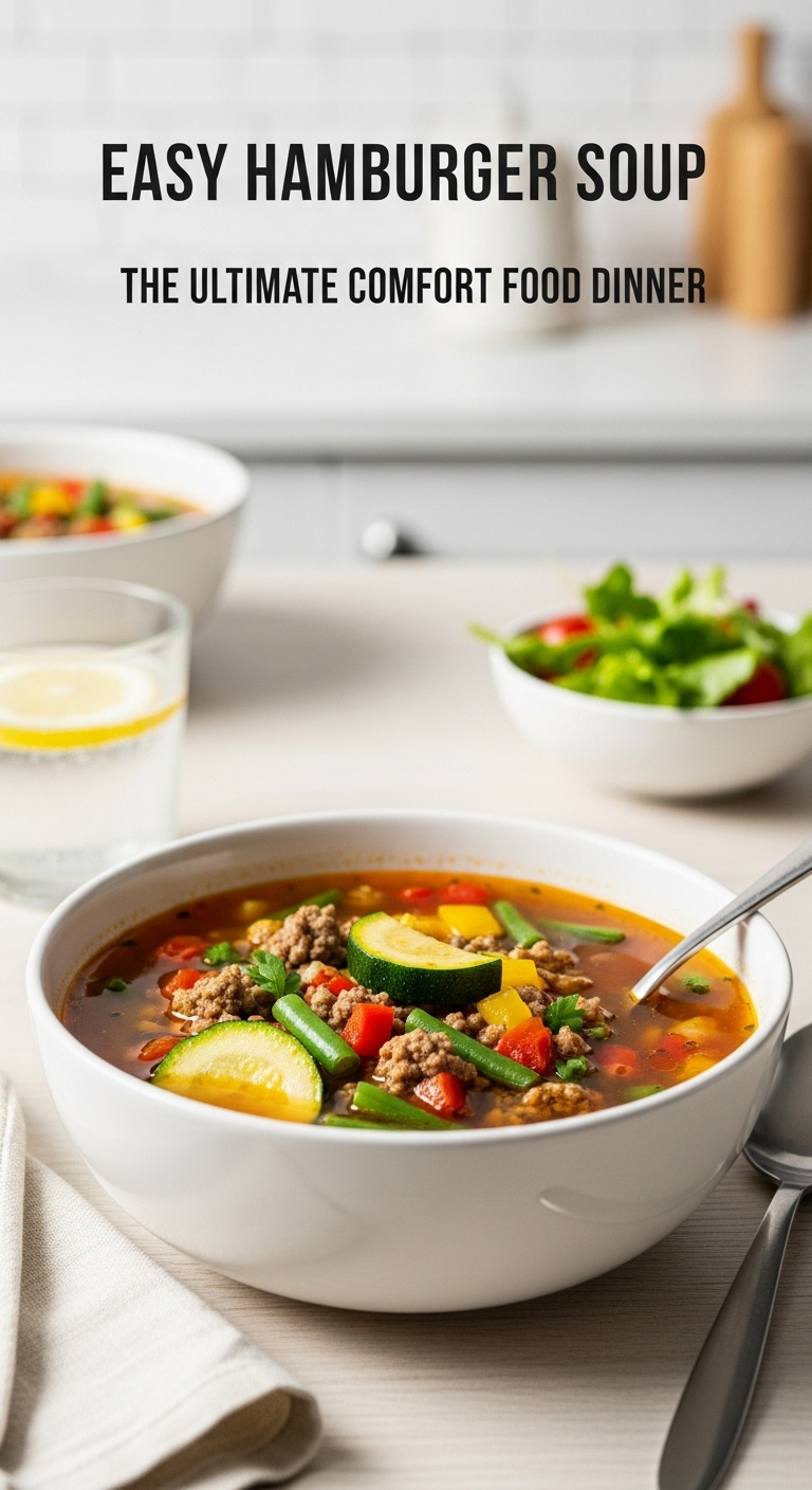 Simple Hamburger Soup For Ultimate Comfort With Recipe Title