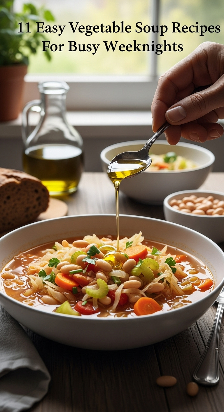 Simple Vegetable Soup For Weeknights With Recipe Title