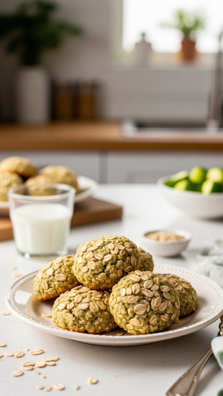 Soft Zucchini Oat Cookies With Chewy Texture And Golden Edges, Ideal Toddler Snack