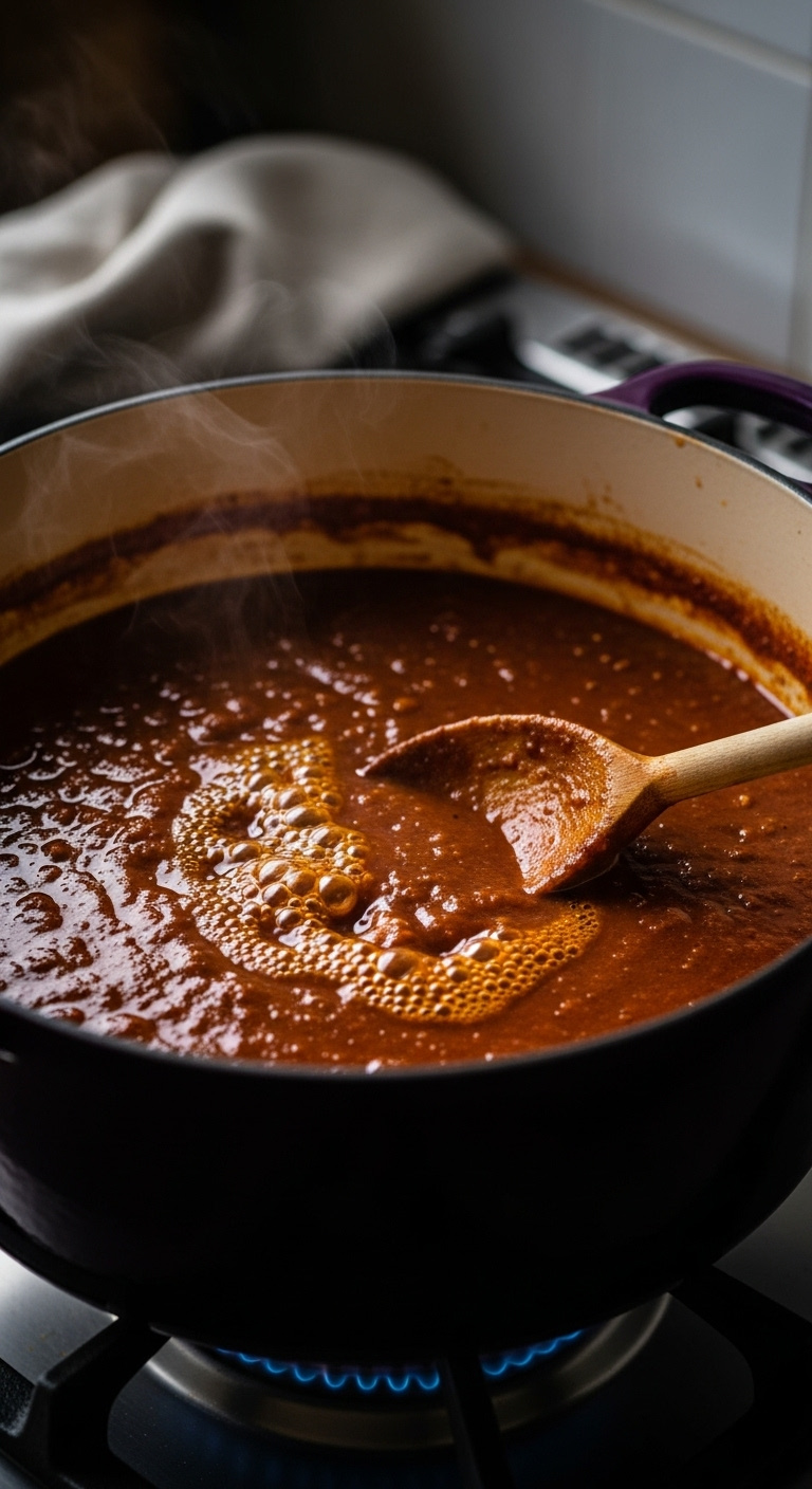 Steaming Bowl Of Classic Beef Chili With Sour Cream Cheddar And Cilantro On A Dark Wooden Table