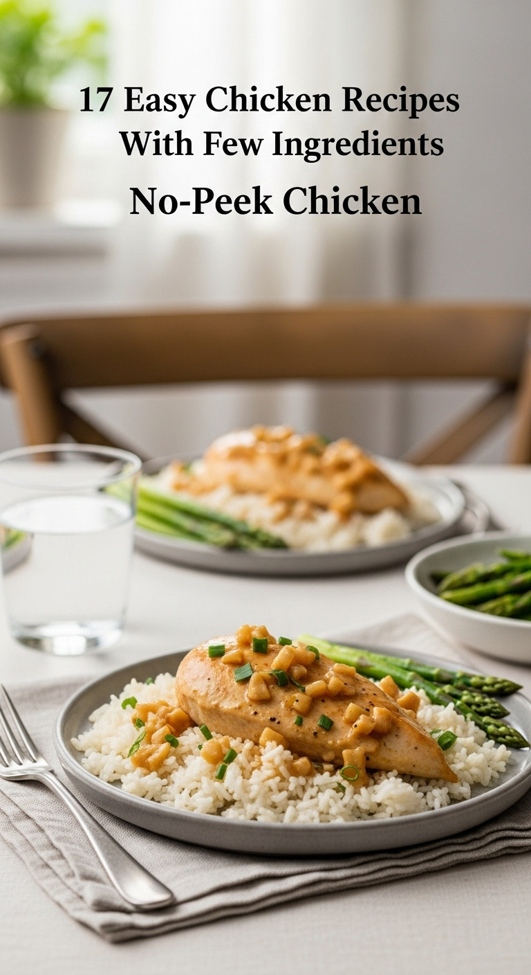 Tender No Peek Chicken And Fluffy Rice Coated In A Savory Sauce Served On A Simple Stoneware Plate