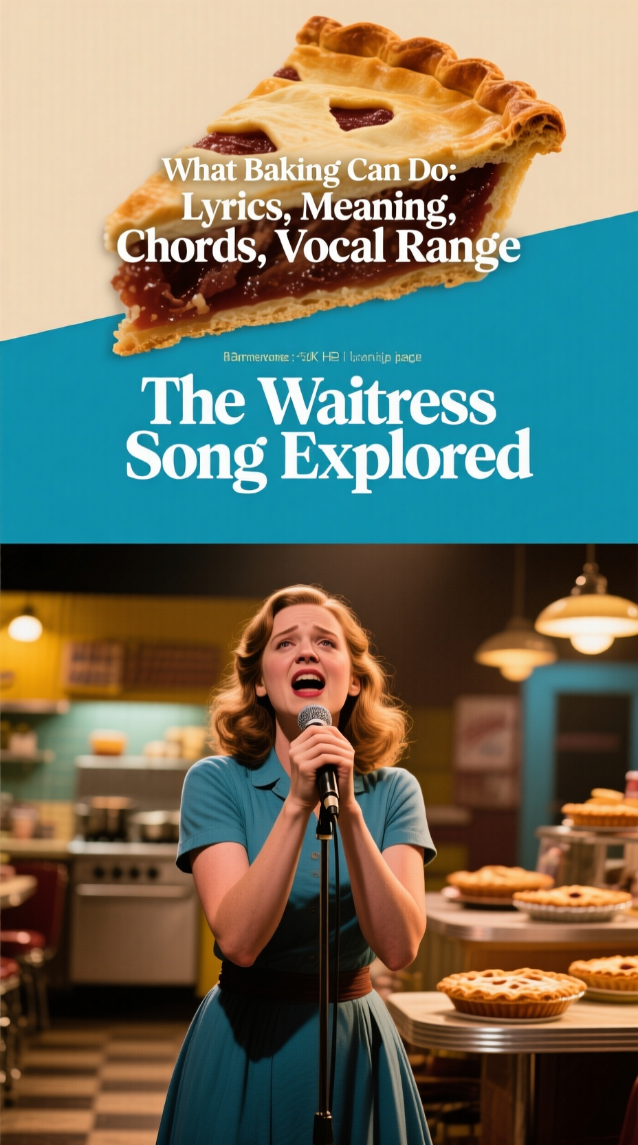 A Promotional Image For The Musical Waitress, Showing The Main Character Jenna Hunterson Holding A Pie, Perfectly Capturing The Theme Of What Baking Can Do.
