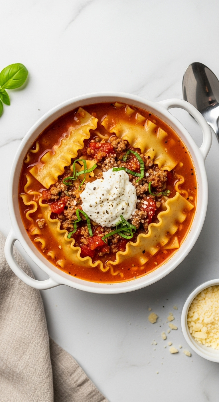 Cozy-Instant-Pot-Lasagna-Soup-Ground-Beef-Ricotta-Basil