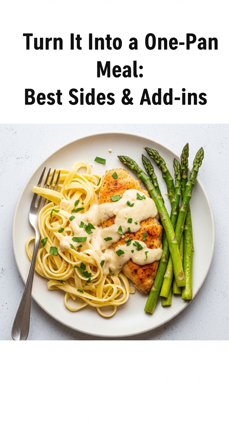 Creamy-Garlic-Parmesan-Chicken-Fettuccine-Pasta-Roasted-Asparagus-Fork