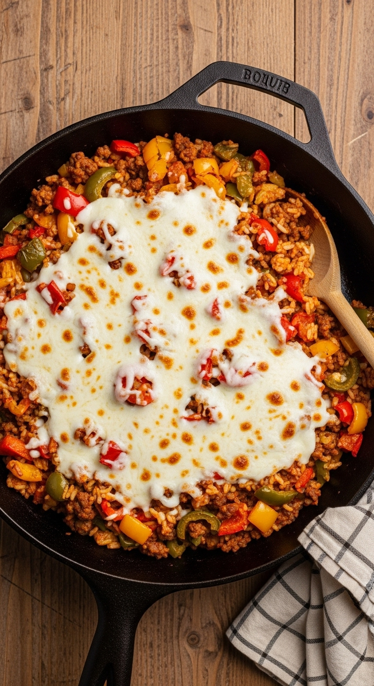 Deconstructed-Unstuffed-Peppers-Skillet-Ground-Beef-Rice-Bell-Peppers-Mozzarella