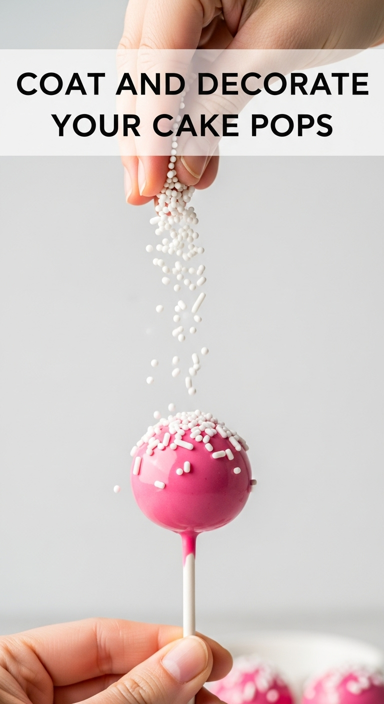 Dipping Pink Cake Pop In Sprinkles For Starbucks Birthday Cake Pops Recipe