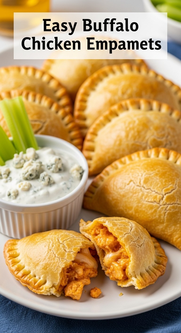 Easy-Buffalo-Chicken-Empanadas-Cheesy-Filling-Blue-Cheese-Dressing-Celery