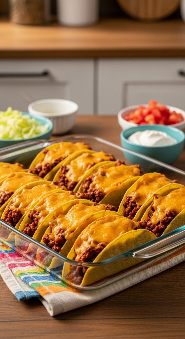 Family-Favorite-Baked-Ground-Beef-Tacos-Cheddar-Cheese-Taco-Shells