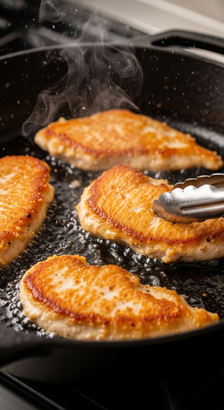 Golden-Brown-Chicken-Sizzling-Skillet-Action-Shot