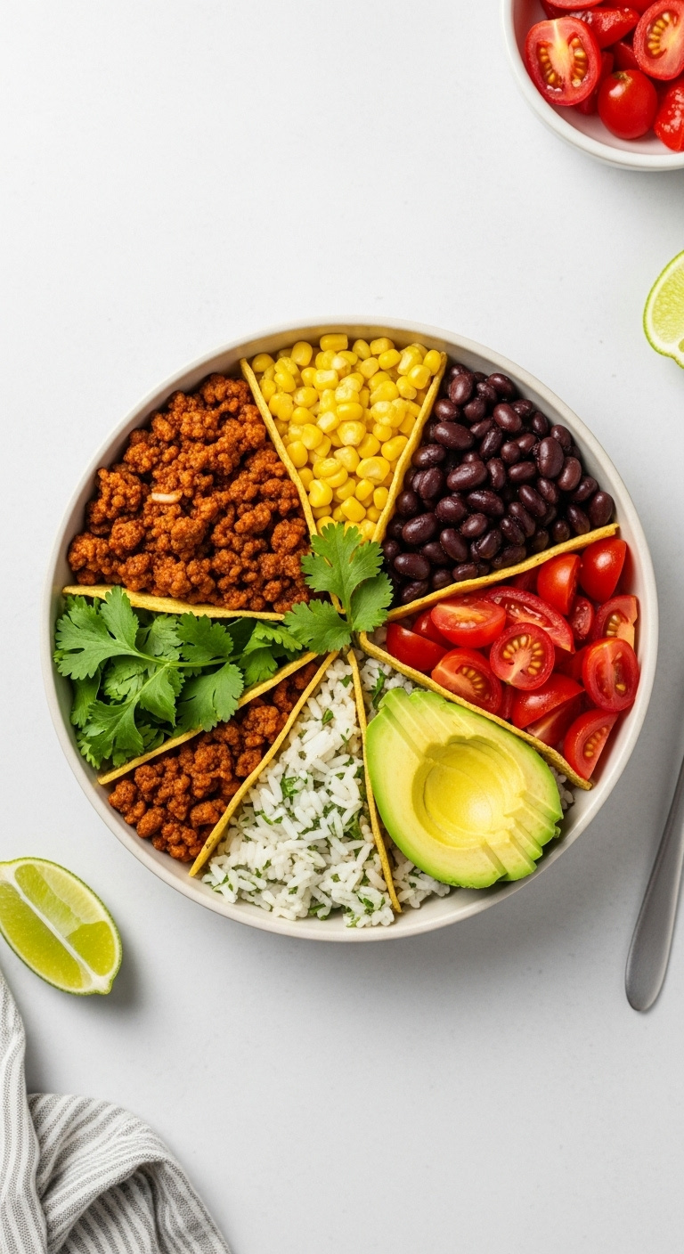 Ground-Beef-Taco-Bowl-With-Cilantro-Lime-Rice-Beans-Corn-Tomatoes-Avocado