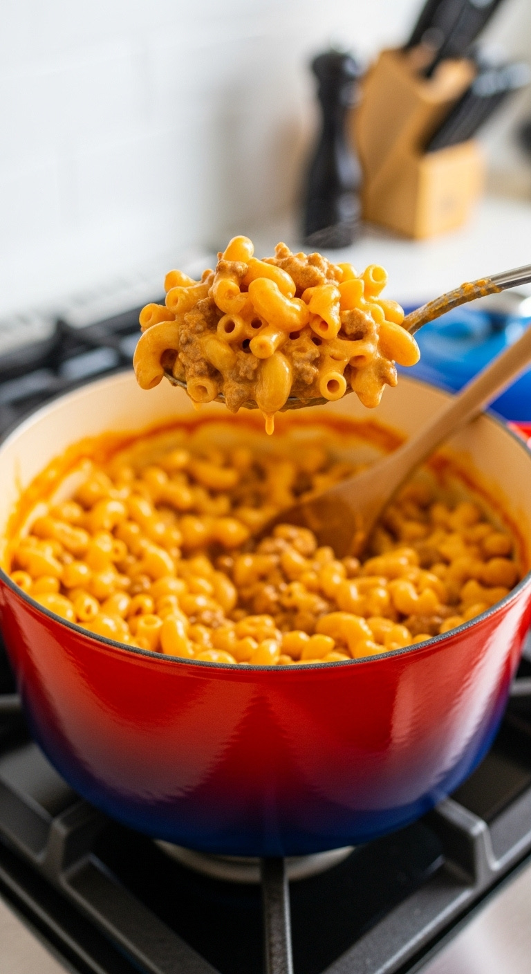 Homemade-Hamburger-Helper-Elbow-Macaroni-Ground-Beef-Cheesy-Sauce