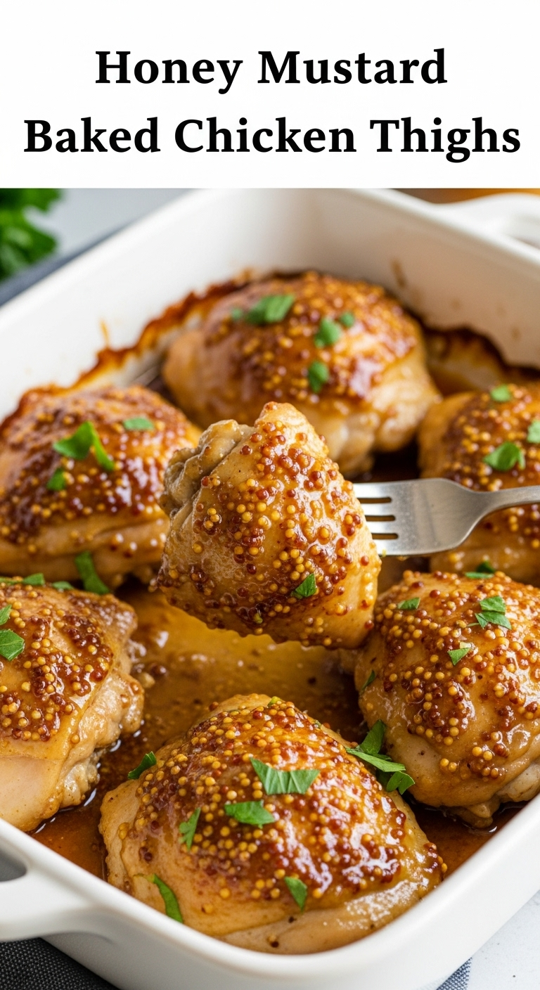 Honey-Mustard-Baked-Chicken-Thighs-Glazed